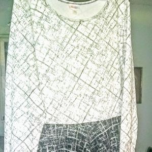 Lularoe Black and White Ruffle Dress